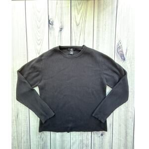 Calvin Klein Men's Long Sleeve Black Sweater Size M 100% Cotton